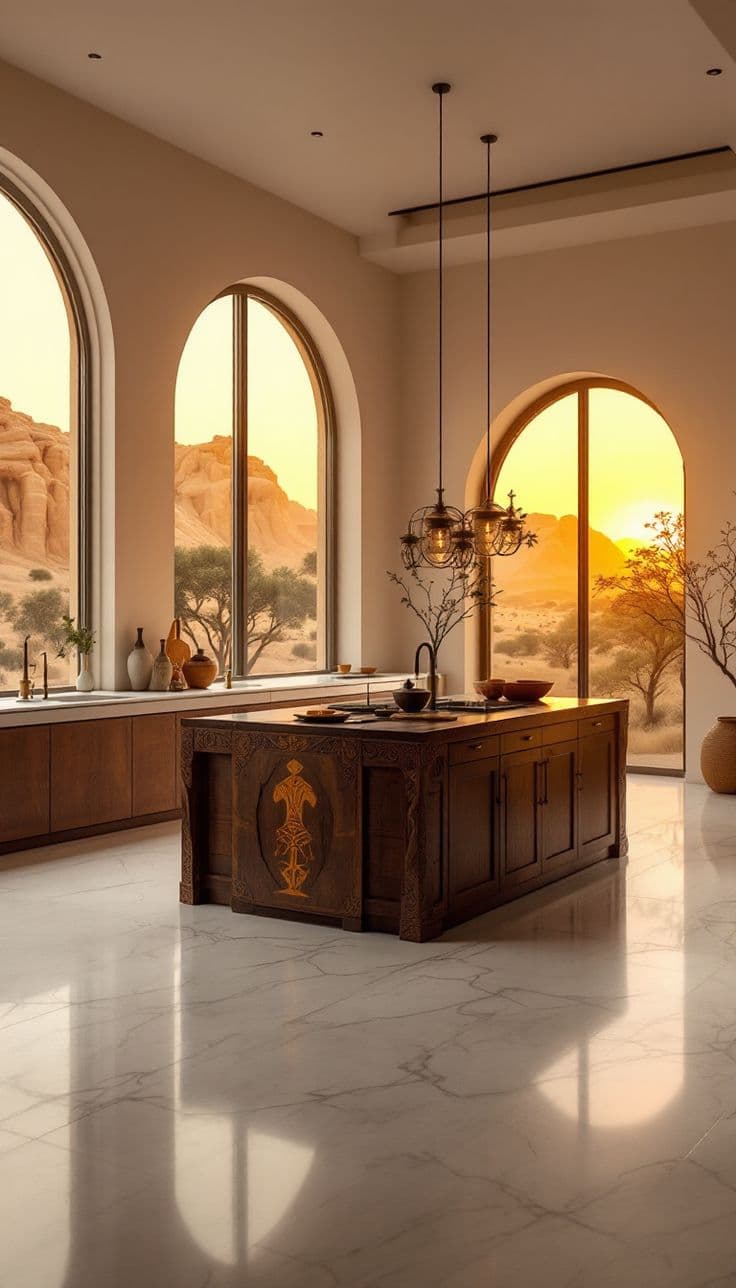 Luxury African kitchen interior